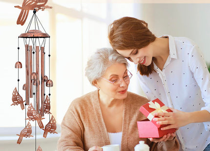 Cardinal Metal Wind Chimes for Outside,Cardinal Gifts for Women & Men