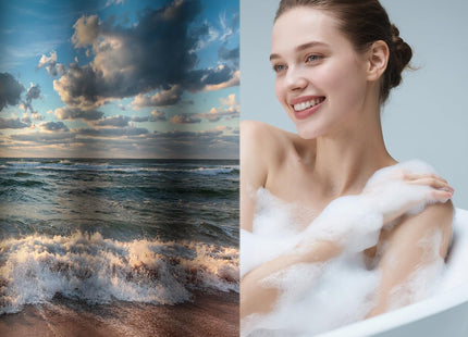 Meiguiman Beach Coastal Shower Curtain