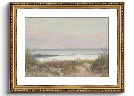 VIYYIEA Gold Framed Wall Art Canvas Print Home Decor Classical Coastal Scenery Bathroom Pictures Wall Decorations Farmhouse Wall art Room Decor Kitchen Office Bathroom Art Prints Wall Decor 16x20in