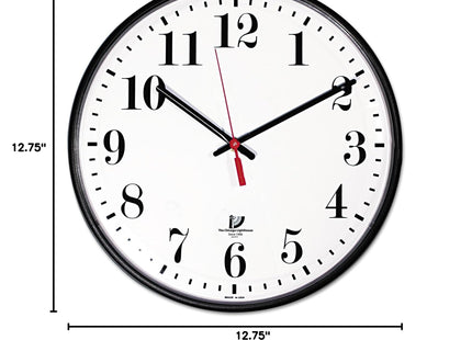THE Chicago Lighthouse Wall Clock with White Dial Face, 12-3/4-Inch, Black