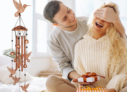 Hummingbird Wind Chimes for Outside,Hummingbird Gifts for Women Men,Metal