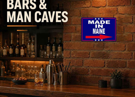 MADE IN MAINE Vintage Metal Signs 8 X 12 Inch