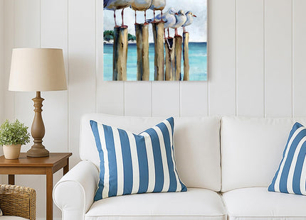SUMGAR Canvas Wall Art, Coastal Seagull Room Decor, 12x16 Inch