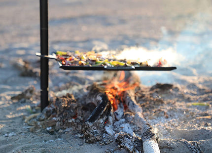 GameMaker Open Fire Cooking Griddle | Adjustable Height Campfire Skillet