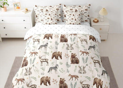 Erosebridal Woodland Animals 7 Piece Comforter Set Full Size