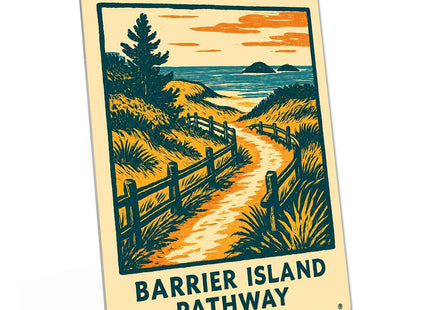 Maine Barrier Island Pathway Vintage Metal Signs 8 X 12 Inch
