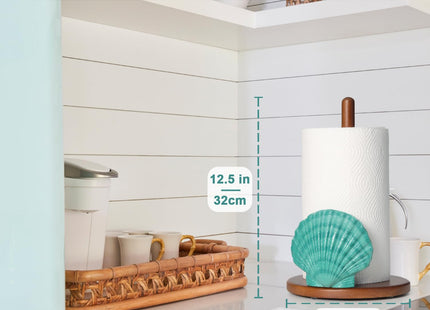 Seashell Paper Towel Holder Decorative Coastal Beach Kitchen Decor Beachy