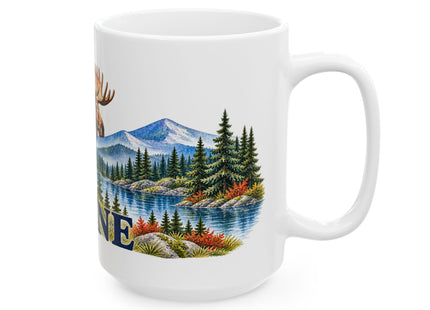 Maine Camp & Mountains Ceramic Mug