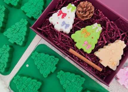 Christmas Tree Silicone Molds 2 Pack Christmas Chocolate Molds for Baking 3D Christmas Cake Mold Holiday Candle Resin Mold Xmas Pine Tree Soap Ice Cube Mold for Jello Cake Festival Home Decoration