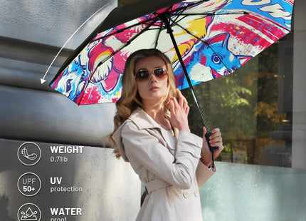 SY COMPACT Travel Umbrella - Windproof Automatic Compact Umbrellas for Rain