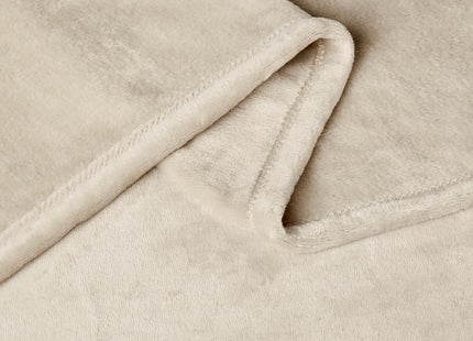 Amazon Basics Soft Fleece Throw Blanket, Cozy Warm Blanket for Couch & Sofa, 50 x 60 Inches, Beige