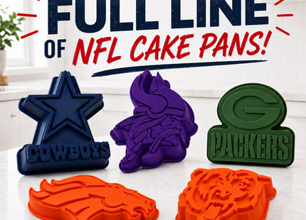 Masterpieces Game Day - FanPans NFL New England Patriots Team Logo Silicone Cake Pan - Dishwasher Safe