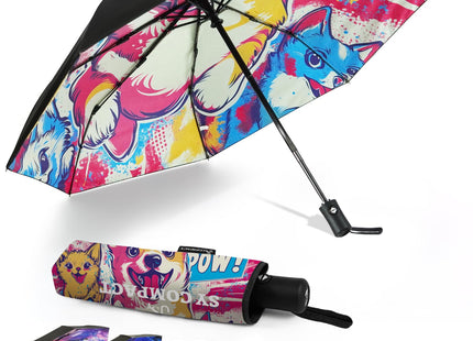 SY COMPACT Travel Umbrella - Windproof Automatic Compact Umbrellas for Rain