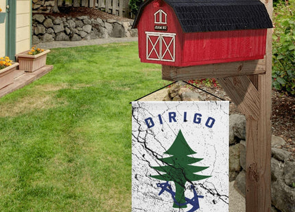 Ensign Of Maine Texture Effect Garden Flags for Outside 12x18 Inch Double Sided Burlap Small Garden Flag Yard Outdoor Lawn Home Decor Cute Welcome Banner