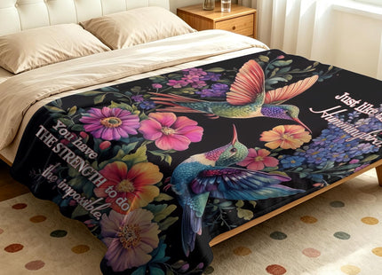 Jekeno Hummingbird Blanket Floral Gifts 50"x60"