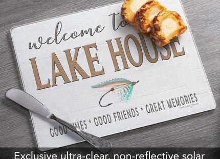 CounterArt Lake House Lure 3mm Tempered Glass Cutting Board