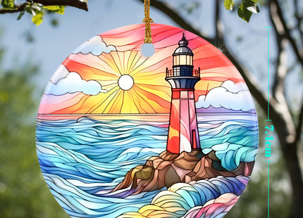 Christmas Ornament, Jocidea Lighthouse Christmas Decorations, Christmas Tree Ornament, Holiday Decor and Xmas Gifts Ideas