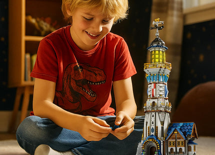 Reobrix Medieval Lighthouse Building Kit with Lights 2966PCS