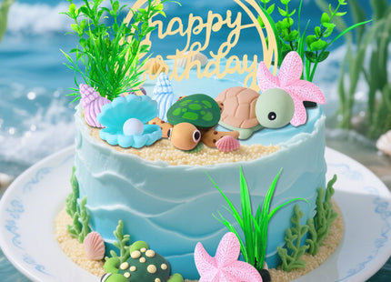 Turtle Cake Topper Turtle Birthday Decorations Sea Turtle Party Decorations