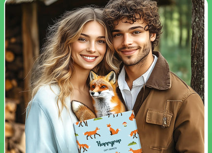HAPPYPOP Fox Gifts for Women Men - Crazy Animal Fox Squad Crew Socks