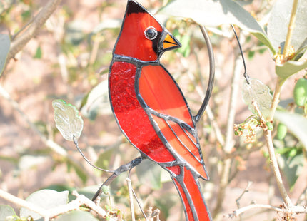 Lolitarcrafts Cardinal Stained Glass Suncathers Window Hangings