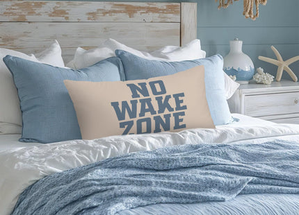 XYDEG Coastal Beach Room Decor 12x20 Pillow Cover, Lake House Decor, No Wake Zone Nautical Coastal Decorative Lumbar Pillow Covers for Bedroom Living Room Home Sofa Couch