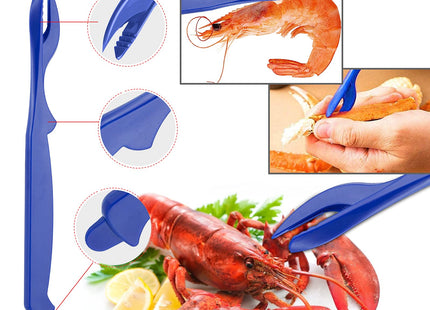 Seafood Tools Set includes 4 Crab Crackers 4 Seafood Fork 4 Lobster Crackers 4 Seafood Scissors -Nut Cracker and Storage Bag（17 Piece ）