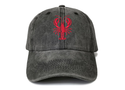 Shenbors Crawfish Lobster Embroidered Men Women Adjustable Dad Hats
