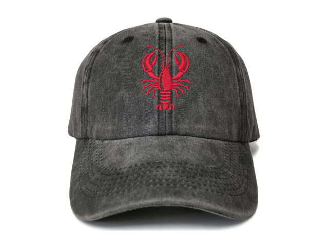 Shenbors Crawfish Lobster Embroidered Men Women Adjustable Dad Hats