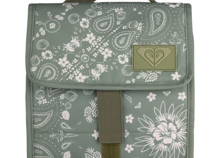 Roxy Insulated Lunch Bag | Reusable | Cooler | Snack Bag | Container | Picnic | Work | Leakproof | Beach | Vacation | Camping, Smiling Seagull - Oil Green Boho Bandana