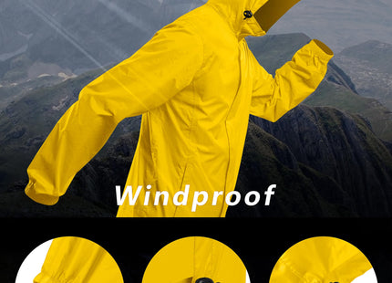 Outdoor Ventures Men's Rain Jacket Waterproof Lightweight Packable Rain Shell Raincoat with Hood for Golf Hiking Travel