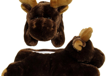 Wishpets Adult Medium Brown Moose Slippers
