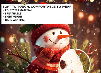 Nuxovilar Snowman Holly Christmas 26.77x30.7 Polyester Cooking Apron