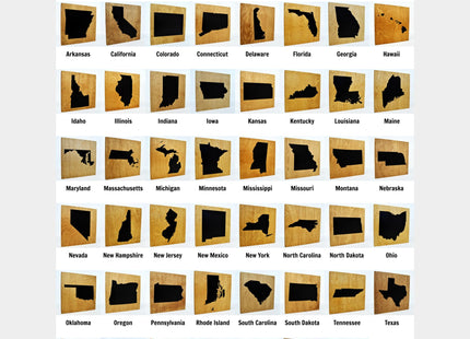 Maine Wood Sign - 8"x8" State Map Silhouette - Rustic Wall Decor for Home