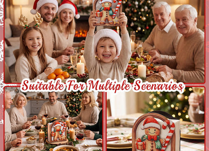 Cinnvoice Christmas Paper Towel Holder Gingerbread Man Napkin Holder