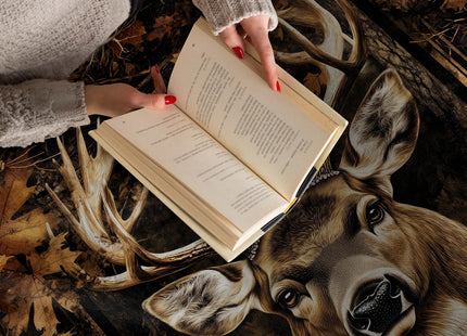 Pertos Deer Gifts Blanket Rustic Deer Throw Blanket