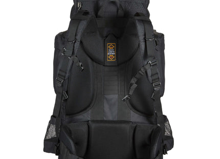 Amazon Basics Internal Frame Hiking Backpack for Camping and Backpacking, Adjustable Straps, Rainfly Included, 75 Liters, Black
