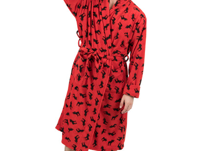 Leveret Mens Robe Soft Micro Fleece Plush Shawl Collar Bathrobe Moose Size S/M