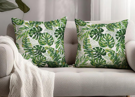 Cryfox Summer Coastal Pillow Covers Pack of 2 Ocean Themed Pillow Covers Square Cotton Linen Throw Pillow Covers Seashell Starfish Beach Pillow Cases for Living Room Bedroom Home Decor 18X18 Inch