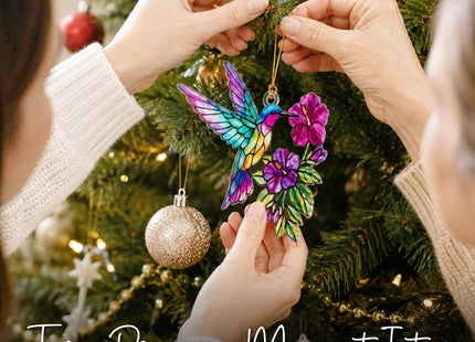 Hummingbird Gifts for Women, Stained Glass Effect Hummingbird Ornament 2026