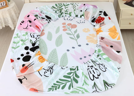 FUYEUN Woodland Animal Sheet Set Twin, Floral Bedding for Kids, 3pc