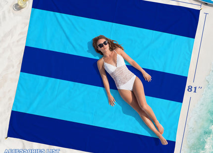 Beach Blanket Waterproof Sandproof 78''X81''/10'X9' Oversized Big Blanket