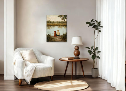 Frimeeme Framed Vintage Fishing Wall Art,12x16 Inches