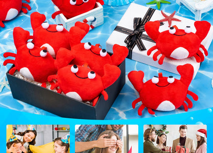 12Pack Plush Crab Lobster Toy Soft Stuffed Crab Hanging Ornaments