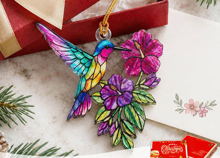 Hummingbird Gifts for Women, Stained Glass Effect Hummingbird Ornament 2026