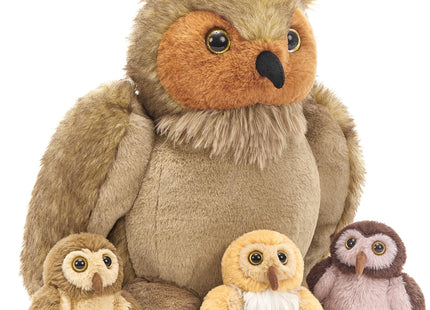 Tezituor Big Owl Stuffed Animal Family, 20" Stuffed Owl Plush with Babies