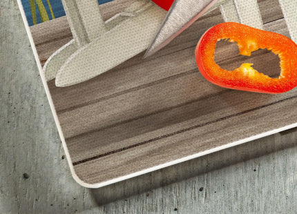 CounterArt Lake Life Relax 3mm Tempered Glass Cutting Board