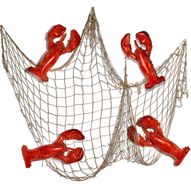 Silipull 5 Pcs Crawfish Balloons Fishing Net Seafood Boil Party Supplies