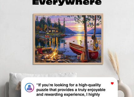 Buffalo Games Darrell Bush Canoe Lake Jigsaw Puzzle, 1000 Piece, for Adults