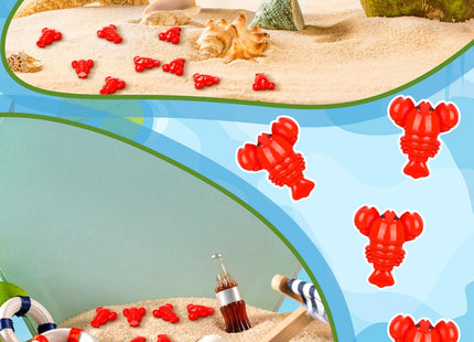 RoundFunny 100 Pcs Mini Resin Figurine Tiny Resin Models Decor, Lobster